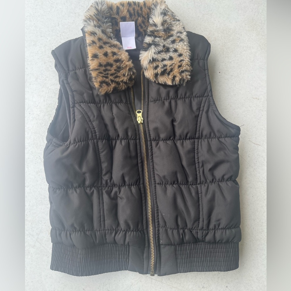 Faux Fur Animal Print puffer vest